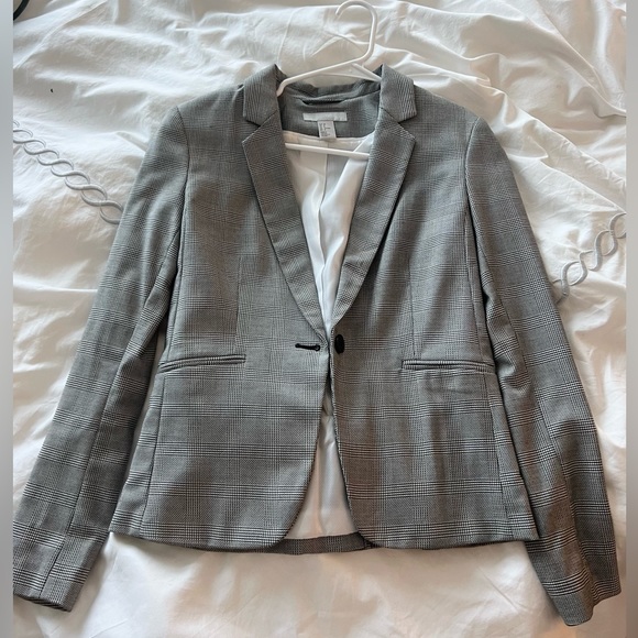 H&m fitted blazer houndstooth - Picture 3 of 4